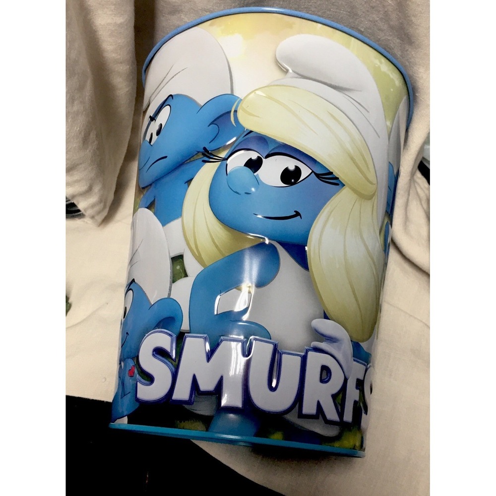 NEW‎ 2025 SMURFS Metal Tin Popcorn Bucket